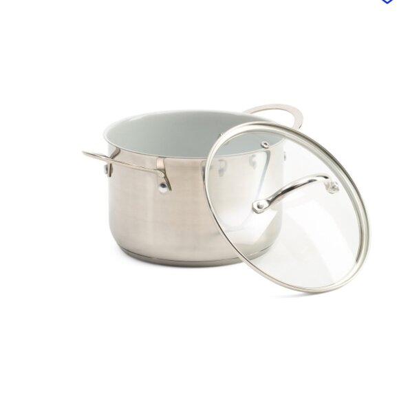 4qt Tri-ply Stainless Steel Covered Soup Pot ( new with...